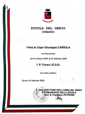 Corso I.E.D.D., Scuola del Genio, 2005