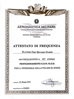 Perfezionamento E.O.R./E.O.D., Sezione Addestrativa dell'Aeronautica Militare, 2006